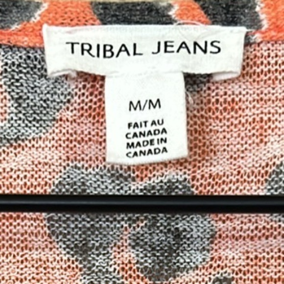 Tribal Oversized Animal Leopard Print Drop Sleeve Lightweight Top Size Medium - Picture 6 of 9